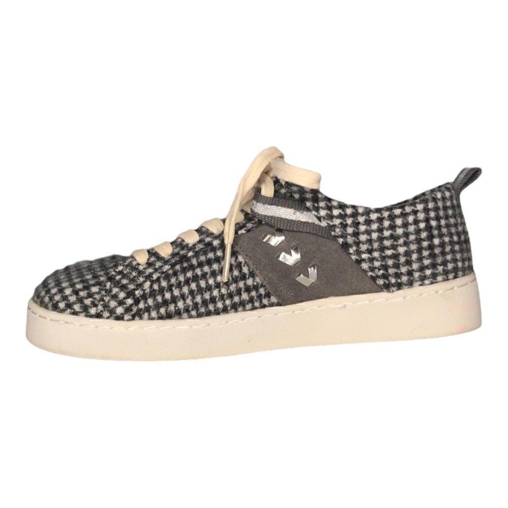 Jack Rogers Ainsley Sneakers Casual Low Top Size 36 or 5.5 White & Grey Houndsto